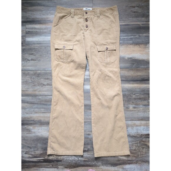Vintage Old Navy Corduroy Brown Cargo Pants Women's 12 Tall 31" - Picture 1 of 4